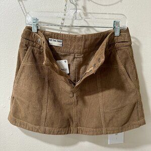 NEW w/ TAGS Free People- Corduroy Mini Button Up Skirt- W Size 28
